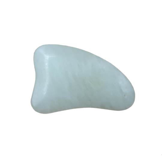 Jade Gua Sha tool fin shaped 